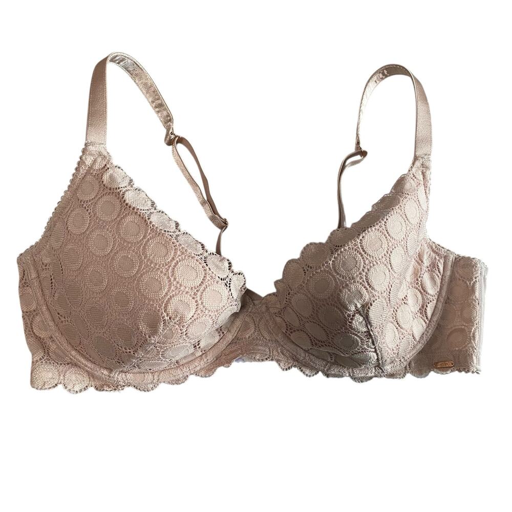 Savage X Fenty Lace Bra 40DD Tan Beige Sand
